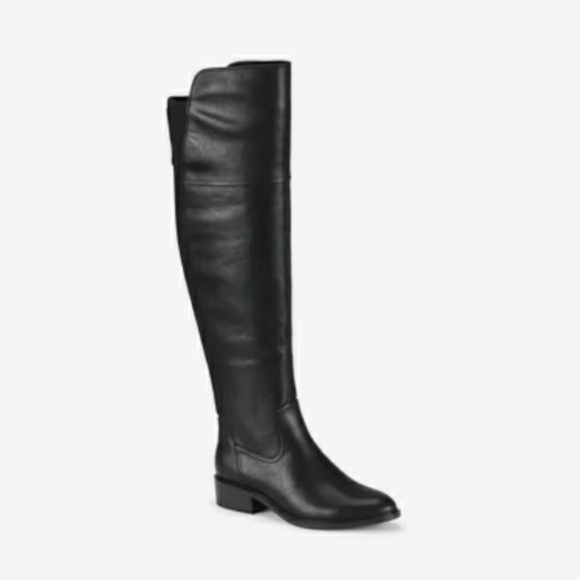 Baretraps Anika Black Over the Knee Boots Sleek Quiet Luxury Minimalist 9.5W-WC - Picture 1 of 9